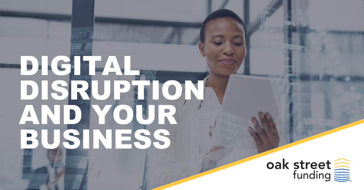 Digital disruption | Business woman on tablet